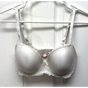 Victoria's Secret Demi Bra, White Dream Angels, NWOT, Women's Size 32DD